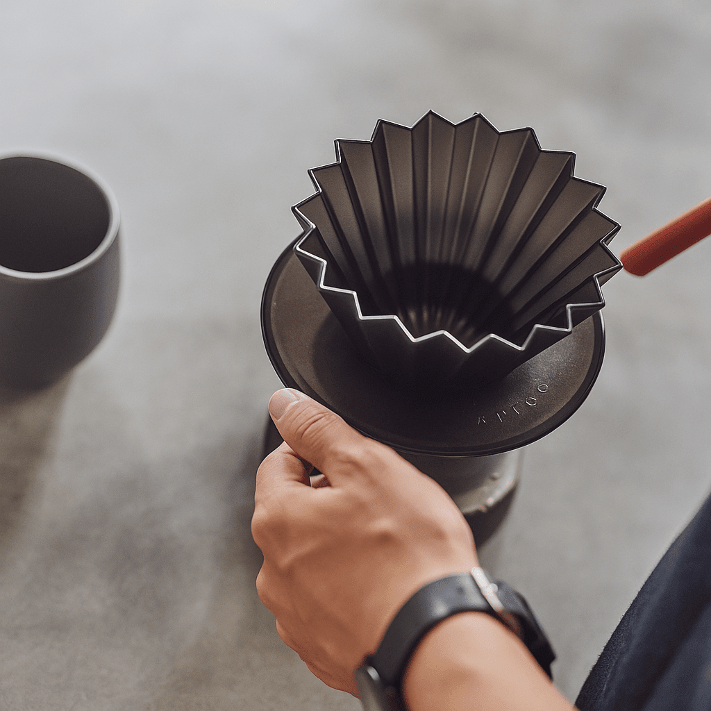 Origami AS-Harz-Holder Schwarz – Stand für Dripper S/M