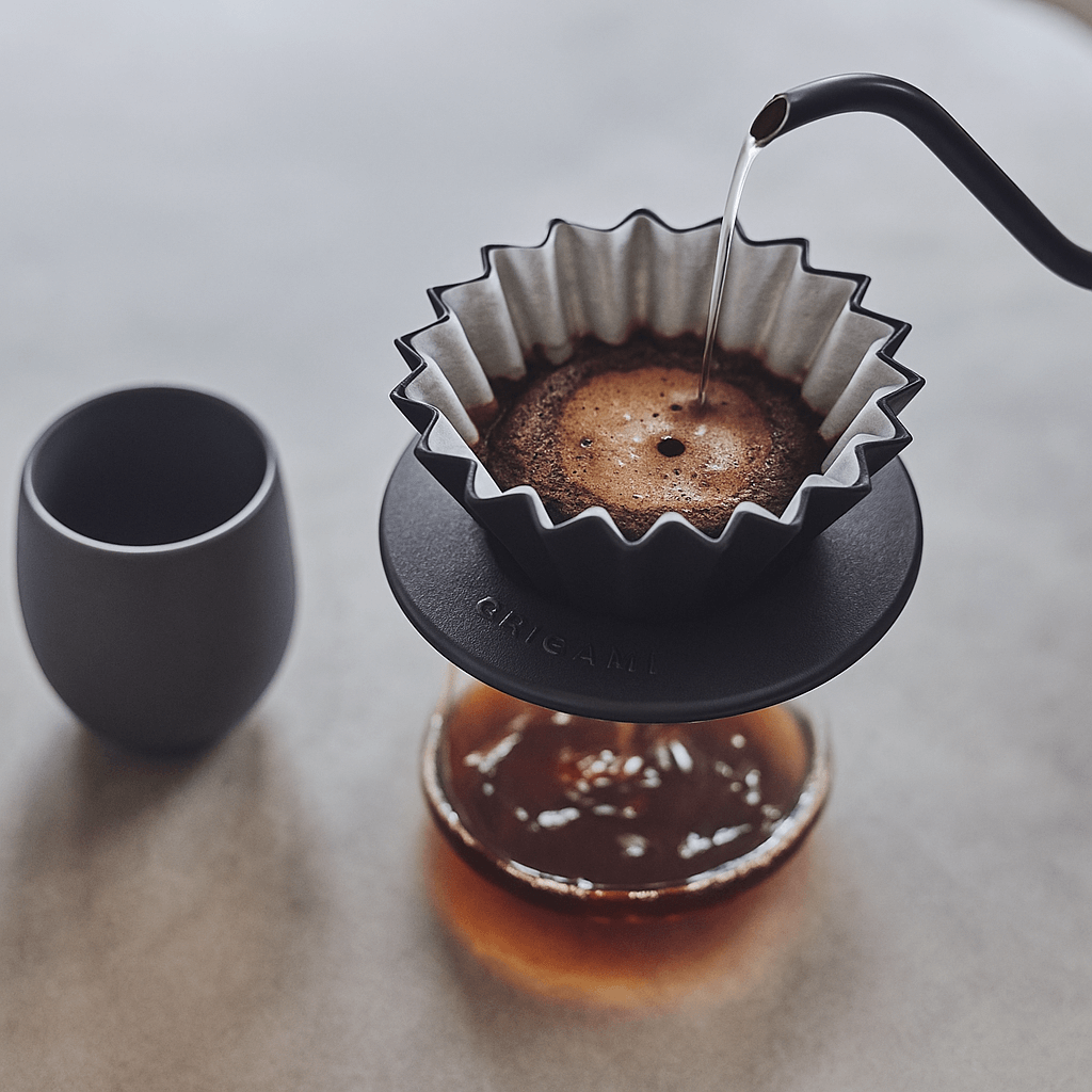 Origami AS-Harz-Holder Schwarz – Stand für Dripper S/M
